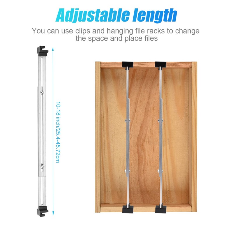 13pcs File Cabinet Rails Set, 4 Adjustable File Cabinet Rails
