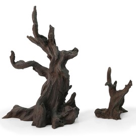 FZONE Resin Driftwood Aquarium Small Tree Ornament for Aquascaping Freshwater and Nano Aquariums