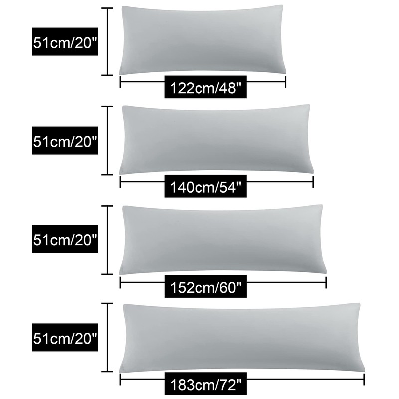 sourcing map Soft Brushed Microfiber Body Pillow Cover with Zipper