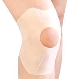 Cyprus Easy to Walk Knee Supporter, Gel Material, Adheres to Knees Even When Bent, High Elasticity, Thin, Walking Strength Supporter