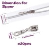 PECMER #5 White Zipper Tape By the Yard with Pulls-10