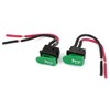 sourcing map 2 Pcs SPST Green Horn Button Momentary Wired