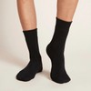 Boody Women's Crew Boot Socks, Black / 3-9