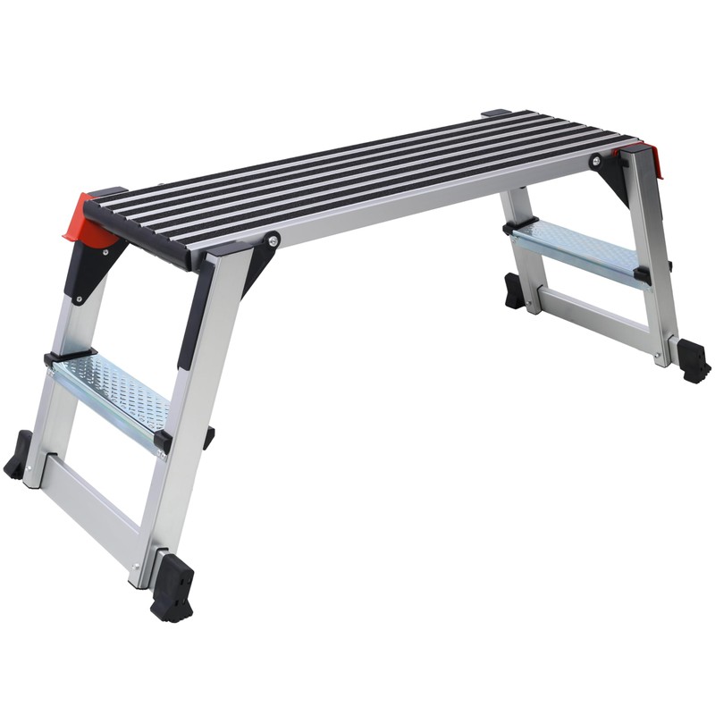 Aluminum Platform Work Bench Folding Drywall Stool - 330 lbs