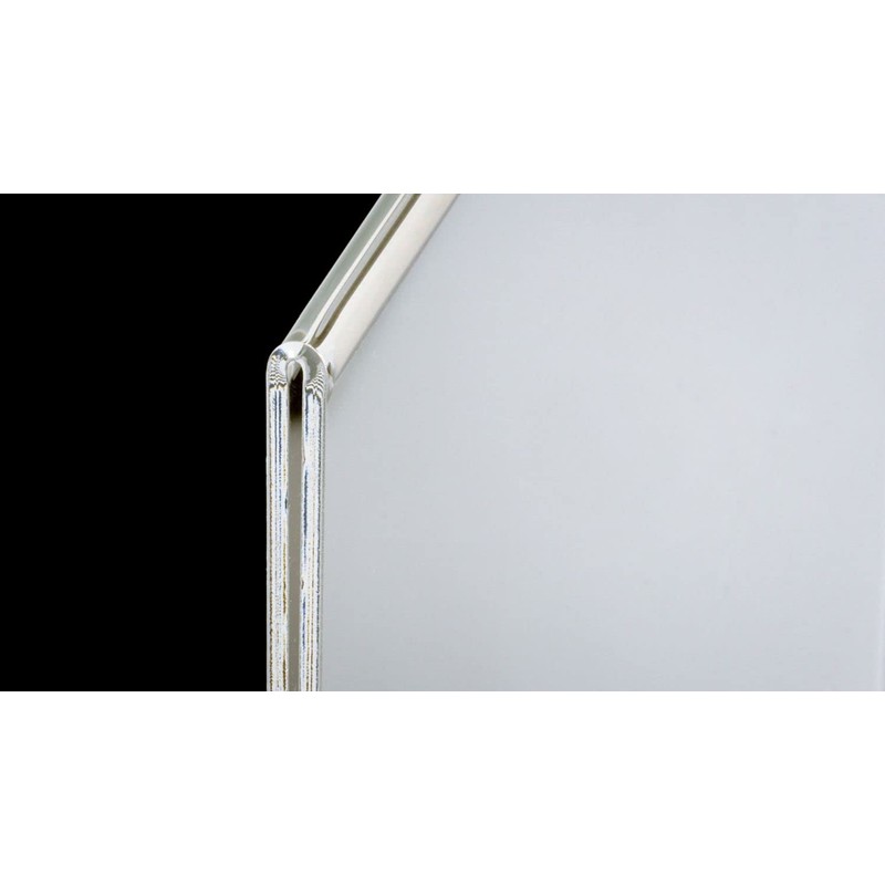 OPUS 2-Sign Holder with Aluminium Base, 1/3 A4, Crystal Clear