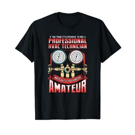 Cool HVAC Technician T-Shirt With Pressure Gauges Motive