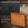 LINDENMANN Men's Leather Wallet, Cognac