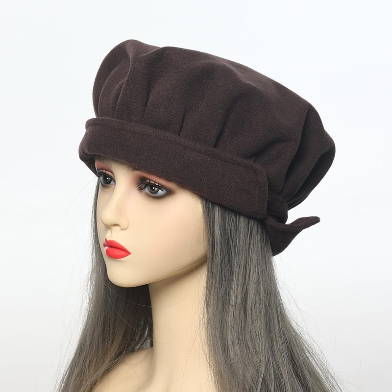 Medieval Costume Accessory Hat Renaissance Tudor Flat Caps Cosplay Party