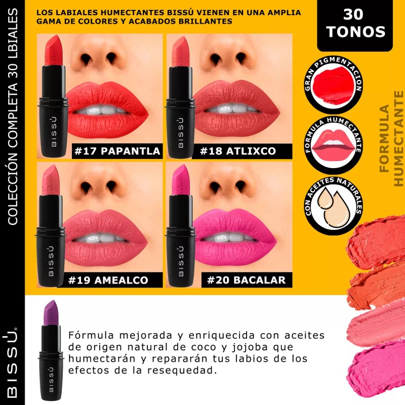 Bissú Kit 30 Labiales Bissu Humectantes Colección Completa Pack