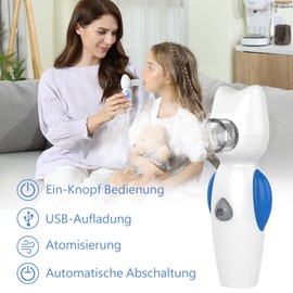 FEELLIFE FEELLIFE Portable Inhaler, Handheld Steam Atomiser, for Kids Travel and Household use, with Audio Function