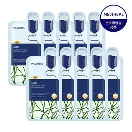 Mediheal Derma Plus Moisture Soothing Aloe Mask 10 Sheets / 메디힐 더마플러스 수분진정 알로에 마스크 10매