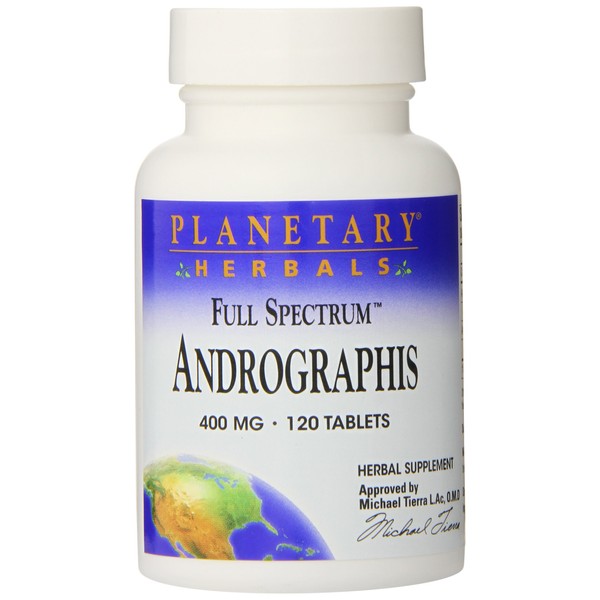 Planetary Herbals Full Spectrum Andrographis 400mg - Ayurvedic Herb - 120 Tablets (Pack of 2)