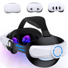 KawayeReal for Meta Quest 3S/Quest 3/Quest 2 Head Strap with Upgraded Soft Cushion Pad – Adjustable Comfortable Lightweight VR Headset Strap, VR Accessories Enhanced Support, Elite Strap Replacement