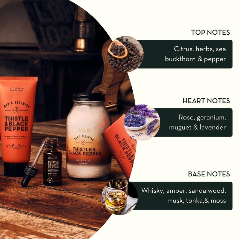 Scottish Fine Soaps Nourishing Gift Set Thistle & Black Pepper