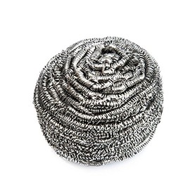 drinkstuff Stainless Steel Scourers 40g - Pack of 10 - Commercial Quality Wire Metal Scourers