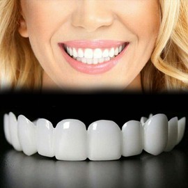 2 Pairs of Dentures, Temporary Dentures, Dentures, Men and Women Dentures that can adjust the surface of the dentures, DIY temporary repair denture paste surface, easy to install, bring back a