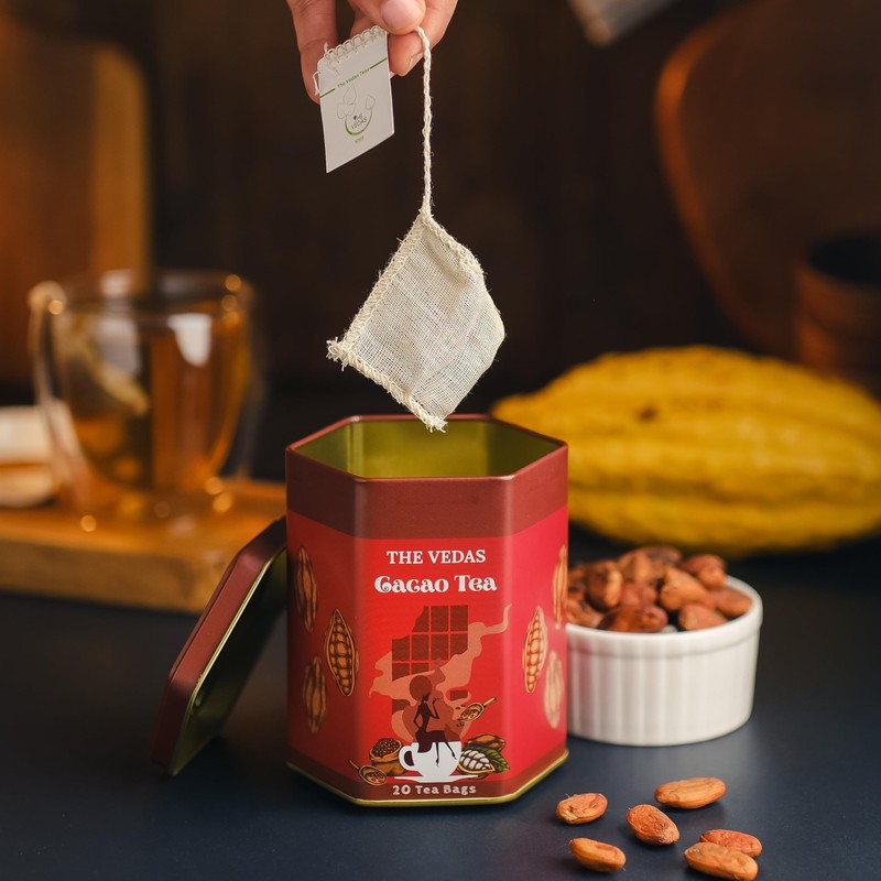THE VEDAS CACAO TEA TIN | Herbal Tea | 100%