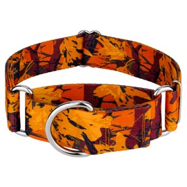 Country Brook Petz - Orange Sunset Camo Martingale Dog Collar - Camouflage Collection with 10 Rugged Designs (1 1/2 Inch, Large)