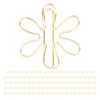 Yosoo 100Pcs Gold Metal Paper Clips, Cute Flower Shape, Anti