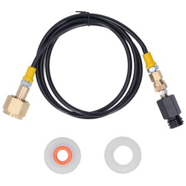 Soda Refill Adapter CO2 Cylinder Cartridge Fill Tank Connector with 60in Hose CGA320 High Pressure Hose
