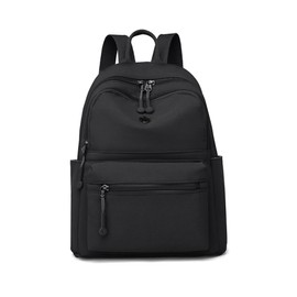 YUESITE Women's Backpack Waterproof Nylon Casual School Bag Daypack Lightweight Travel Backpack Mini Backpack Elegant Lightweight Backpack Handbag for Everyday Travel School Leisure Shopping Black