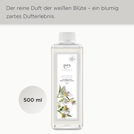 Ipuro ipuro - Essentials Nachfüller Whity Lily Raumduft - Refill Raumerfrischer mit Pfirsich, Maiglöckchen, Jasmin, Nelke, weißem Moschus & Zedernholz Duft Aroma - Lufterfrischer Nachfüllflasche 500ml