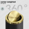 LEASYLIFE 15L/4GAL Black Bathroom Trash can,Gold Bathroom Garbage can with