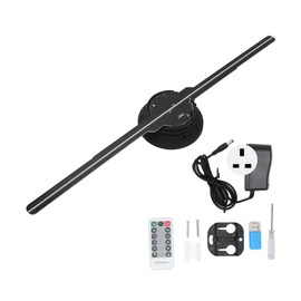 3D Hologram Fan 512x234P Resolution 234 LED Beads 16.5in Hologram Advertising Machine for Party Shop 100‑240V UK Plug