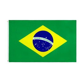 ANJOR Brazil Flag 3x5Fts - Brazilian Flags With Brass Grommets 3 X 5 Ft