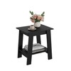 IDEALHOUSE End Table, Narrow Side Table with 2 Tier Storage
