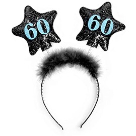 Libetui Cerchietto 60° compleanno donna fascia fascia regalo 60° compleanno donna corona stella