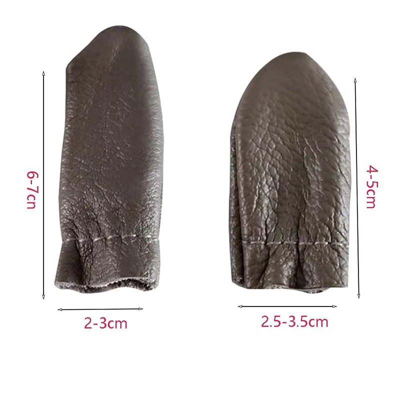 SUKPSY 3 pares de protectores de dedos de cuero para