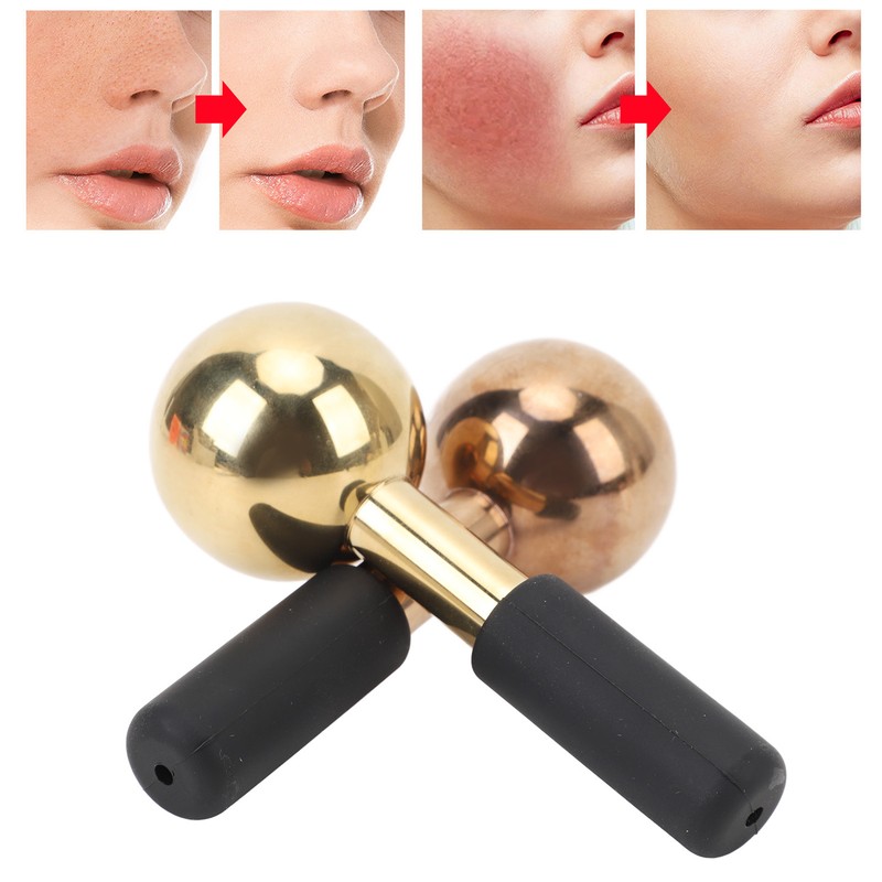 2PCS Ice Globes for Facials Unbreakable Steel Cooling Roller Cryo
