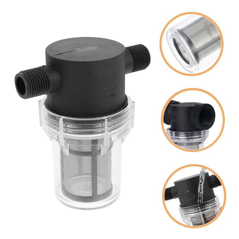 DOITOOL Rv Water Filter Strainer Thread Compact Inline Water Hose