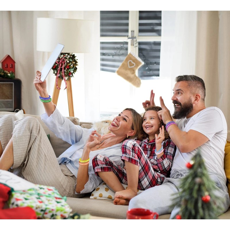 Sloccipro Jesus Loves You Silicone Wristbands Christian Bracelets Multicolored 4