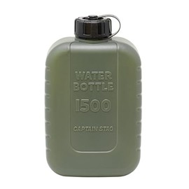 Captain Stag UE-2044 Lagoon Water Bottle, Poly Tank, Water Bottle, 59.2 fl oz (1,500 ml), Graduated Olive, Made in Japan