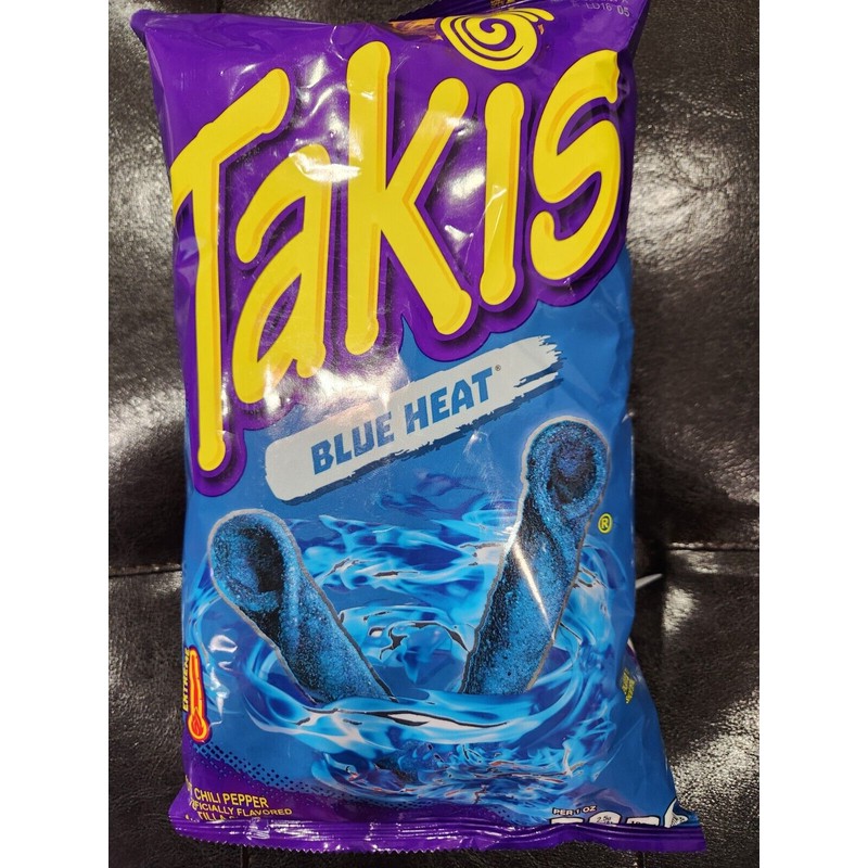 TAKIS BLUE HEAT EXTREME HOT CHILI PEPPER 09/2024 TORTILLA CHIPS
