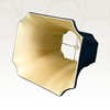 Royal Designs Rectangle Inverted Cut Corner Lamp Shade, Black, (4.25