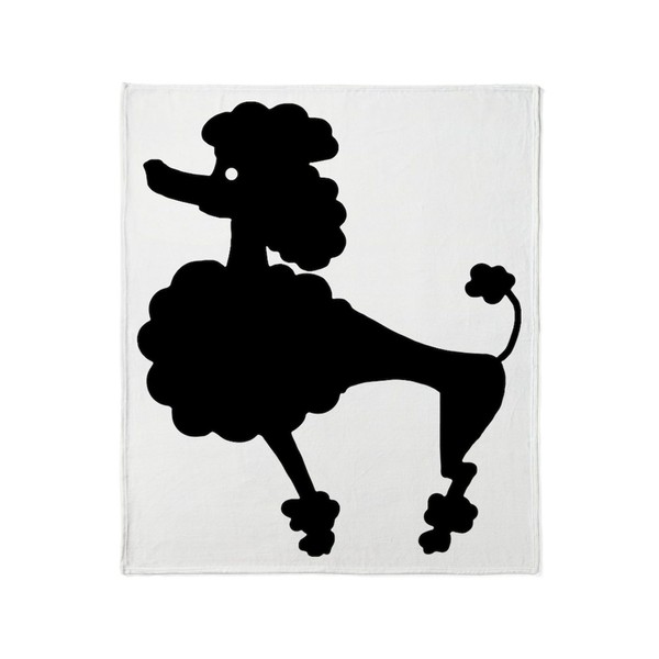 CafePress Retro Poodle Throw Blanket Super Soft Fleece Plush Throw