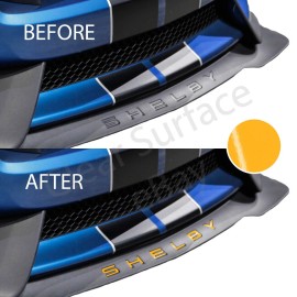 ClearSurface Front Splitter Decal Fits Ford Mustang Shelby GT350 2015 2016 2017 2018 2019 - Yellow