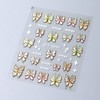 2 Pcs Butterfly Nail Stickers 3D Butterfly Nail Decal Gold