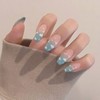 IMSOHOT Coffin Press on Nails Medium Blue Gradient Fake Nails
