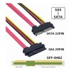Cable De Extensión Sas A Sata,sff-8482 29 Pines A 22