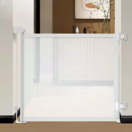 롤안전문 강아지 울타리 타공형 흰색 출입문 현관문 중문 [Q. 흰색 망원경 도어 1.4] Roll Safety Dog Gate Perforated White Entrance Door Main Door [Q. White Telescope Door 1.4]