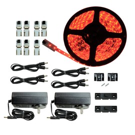 Inspired LED - Light Strip - Cut and Connect Kit - Super Bright RED - 39.5 ft / 12M - Strip Lighting LED - Dimmable led