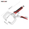 MAXPOWER 11-inch Locking C Clamp Set, 2 Pack Heavy Duty