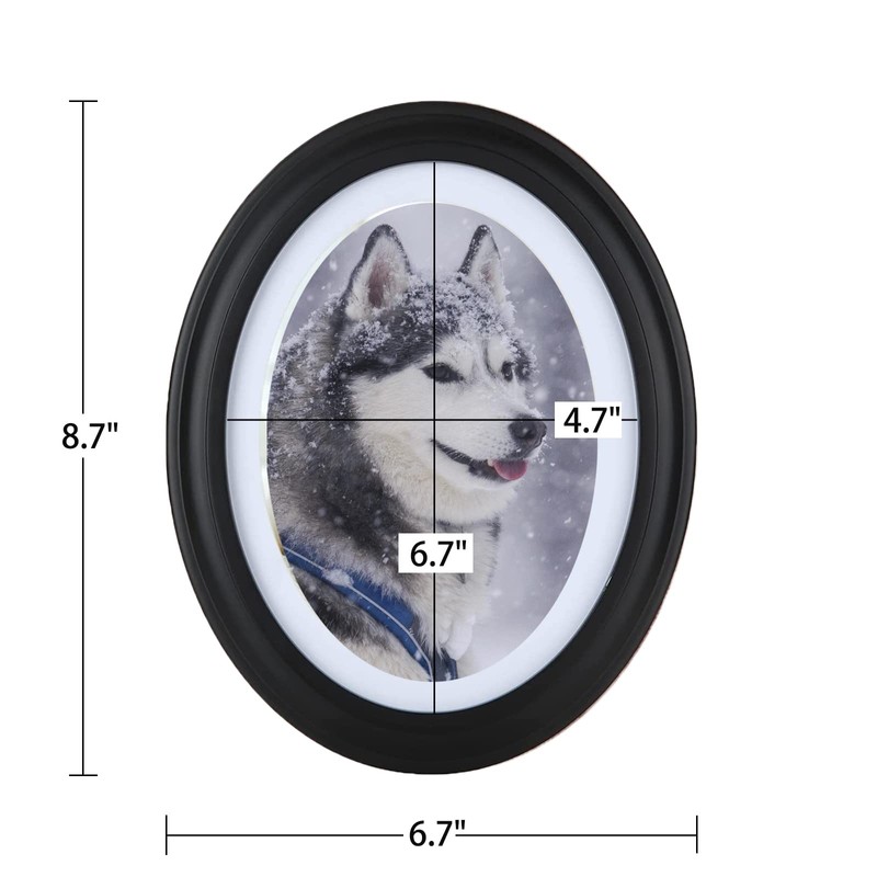 GRRONZEE 2 Pack Oval Picture Frame 5x7 Brown Oval Photo
