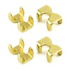 QWORK Metal Rope Clips, 4 Pack Solid Brass Heavy Duty