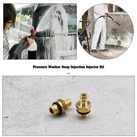 ECSiNG 2 Sets High Pressure Washer Soap Injection Jets Kit 190593GS 190635GS 203640GS Brass Barbs Check Valve Balls with Springs O-Rings