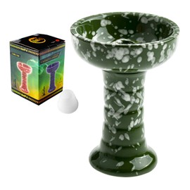 HIBRON Premium Ceramic Shisha Phunnel Head – Perfect for Standard Smokebox – Phunnel Shisha Head, Green